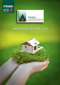 FRIBO Årsredovisning 2014