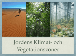 Klimat- och Vegetationszoner