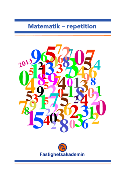 kompendium för repetition av matematik