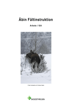 Äbin - Fältinstruktion 2015