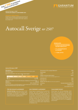Autocall Sverige nr 2507