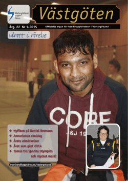 &Aring;rg. 22 Nr 1-2015 F Nyfiken p&aring; Daniel Brorsson F Annorlunda