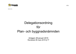 Delegationsordning för Plan- och byggnadsnämnden