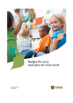 Budget för 2015 med plan för 2016-2018