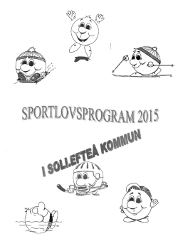 Här finns sportlovsprogrammet 2015