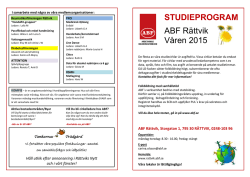 Visa studieprogrammet för ABF i Rättvik våren 2015