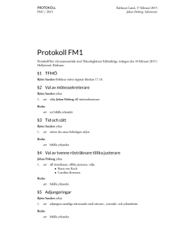 Protokoll FM1