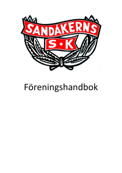 Föreningshandbok - Sandåkerns Sportklubb