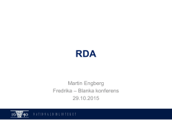 Martin Engberg Fredrika – Blanka konferens 29.10.2015