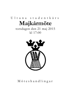 Majkårmöte 2015 - Ultuna Studentkår