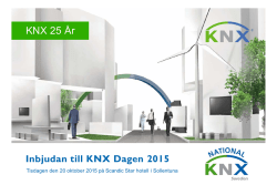 Inbjudan till KNX Dagen