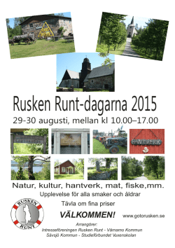 Rusken Runt 2015 PROGRAM
