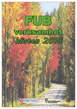 FUB_program_HT_2015 - FUB Alingsås, Vårgårda & Herrljunga