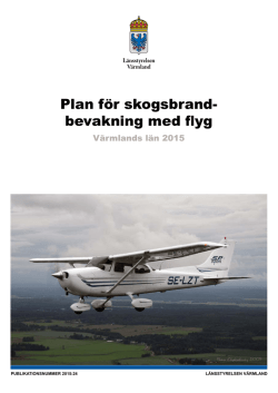 Plan för skogsbrandbevakning med flyg