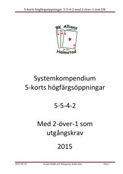 5-5-4-2 utan färgsymboler - Svensk Bridge