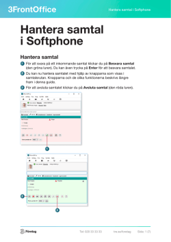 Hantera samtal i Softphone
