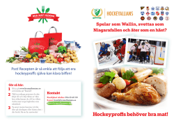 Infoblad - Färjestad BK Hockeyallians