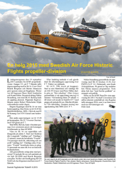 En helg 2015 med Swedish Air Force Historic Flights