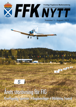 FFK-Nytt 3 2015 - Frivilliga Flygkåren