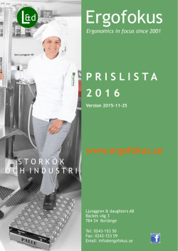 Priser 2016 - Ergofokus.se