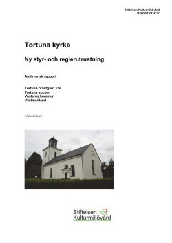 Tortuna kyrka - Stiftelsen Kulturmiljövård