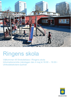 Välkommen till förskoleklass Ringens skola 2015 (PDF