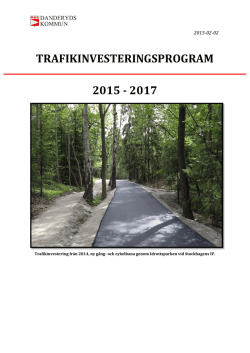 trafikinvesteringsprogram 2015 - 2017