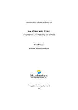 Ska d&ouml;rren vara &ouml;ppen?