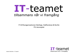 IT-teamet jobbar enligt ITIL