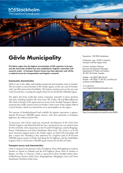 Gävle Municipality - MellanSveriges LogistikNav