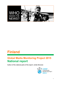 Finland: National report.