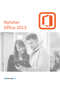 Nyheter Office 2013