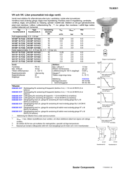 76.005/1 Sauter Components VH och VK: Liten pneumatisk två