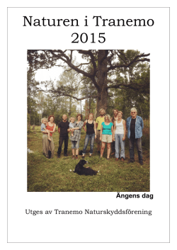 Naturen i Tranemo 2015 - Tranemo Naturskyddsförening