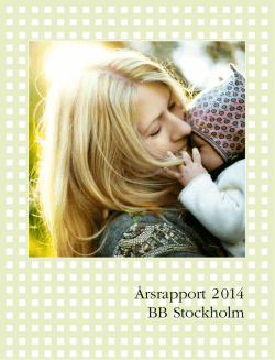 Årsrapport 2014 BB Stockholm