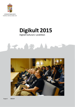 Digikult 2015 - Digitalt kulturarv i praktiken