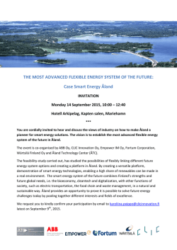 Invitation Seminar - Åland Smart Energy