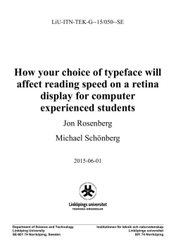 How your choice of typeface will affect reading speed