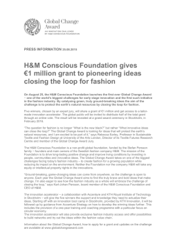 Pressrelease Global Change Award
