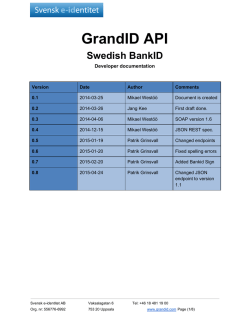 GrandID API Swedish BankID - Svensk e