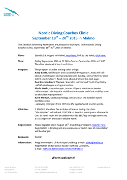 Nordic Diving Coaches Clinic September 18