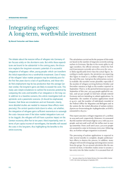 Integrating refugees: A long-term, worthwhile investment