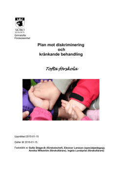 Plan mot diskriminering och kränkande behandling