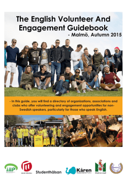 The English Volunteer And Engagement Guidebook