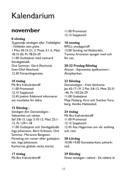 Kalendarium nov 2015