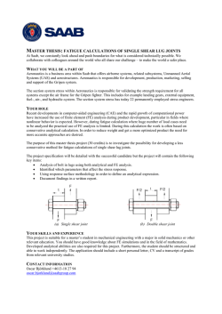 master thesis: fatigue calculations of single shear lug joints