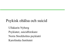 Psykisk ohälsa och suicid