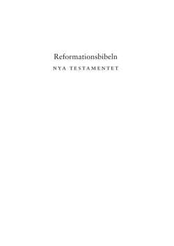 Reformationsbibeln - Nya Testamentet