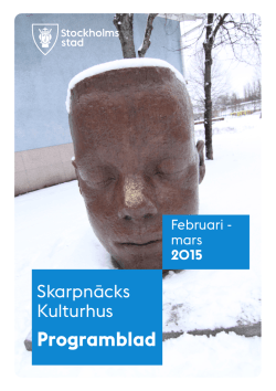 Programblad - Skarpnäcks Kulturhus
