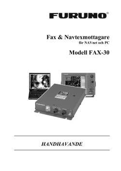 Fax & Navtexmottagare Modell FAX-30